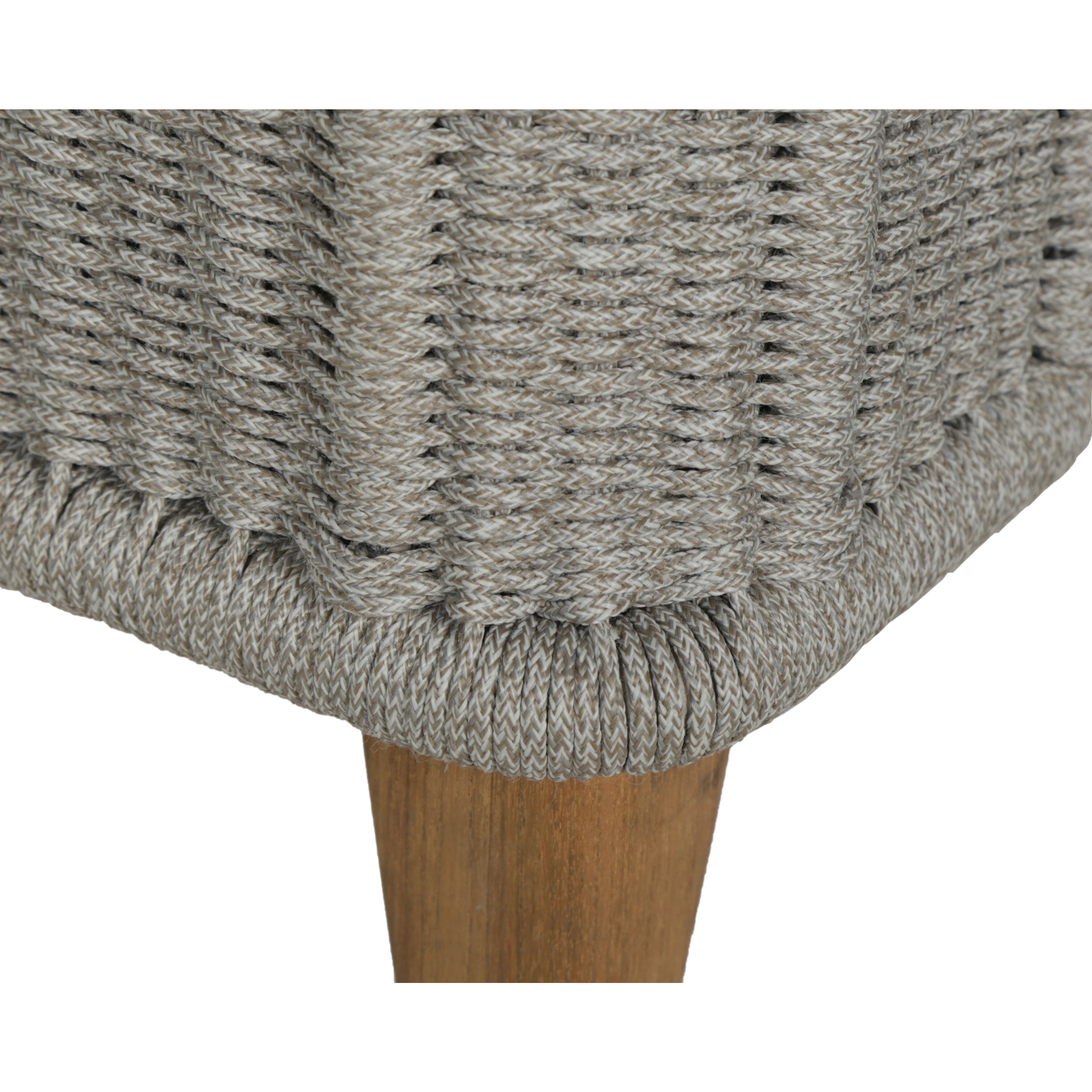 Ibiza Natural / Stinson White Outdoor Armless Chair